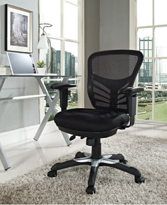 Best Home Office Articulate Ergonomic Mesh Black Adjustable Chair by