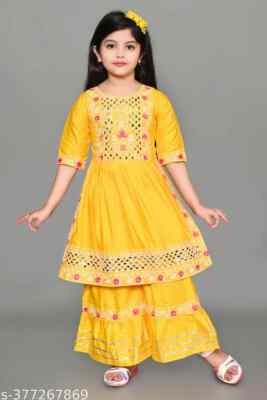Indian Kids for Diwali Dress for Girls Kurti Pant Set