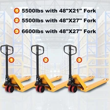 APOLLOLIFT 5500lb/6600lb Hand Manual Pallet Jack Truck with 48"X21"/48"X27" Fork