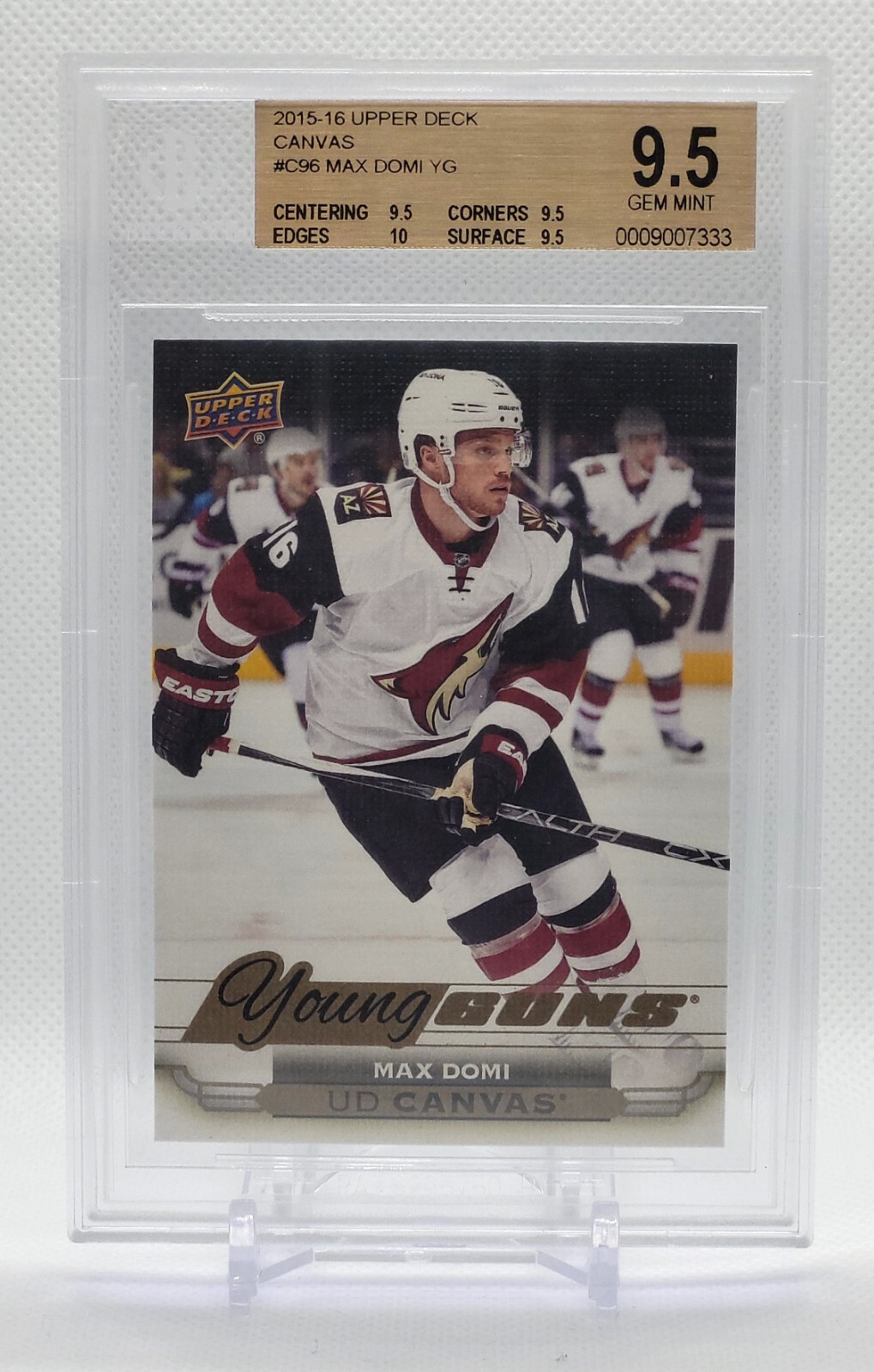 2015-16 Upper Deck Young Guns Canvas Max Domi BGS 9.5 #C96 RC