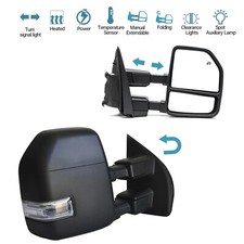 Towing Mirrors Power Heated Fit For 2017 2018 2019 2020 Ford F250 F350 Pair