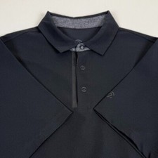 Champion Polo Golf Performance Shirt Black, Medium, Snap Button