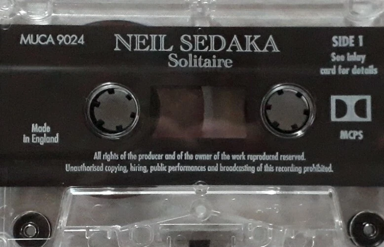 Neil Sedaka-Solitaire Cassette.1995 Sound And Music MUCA 9024.I'm A Song+ - Image 3 of 4