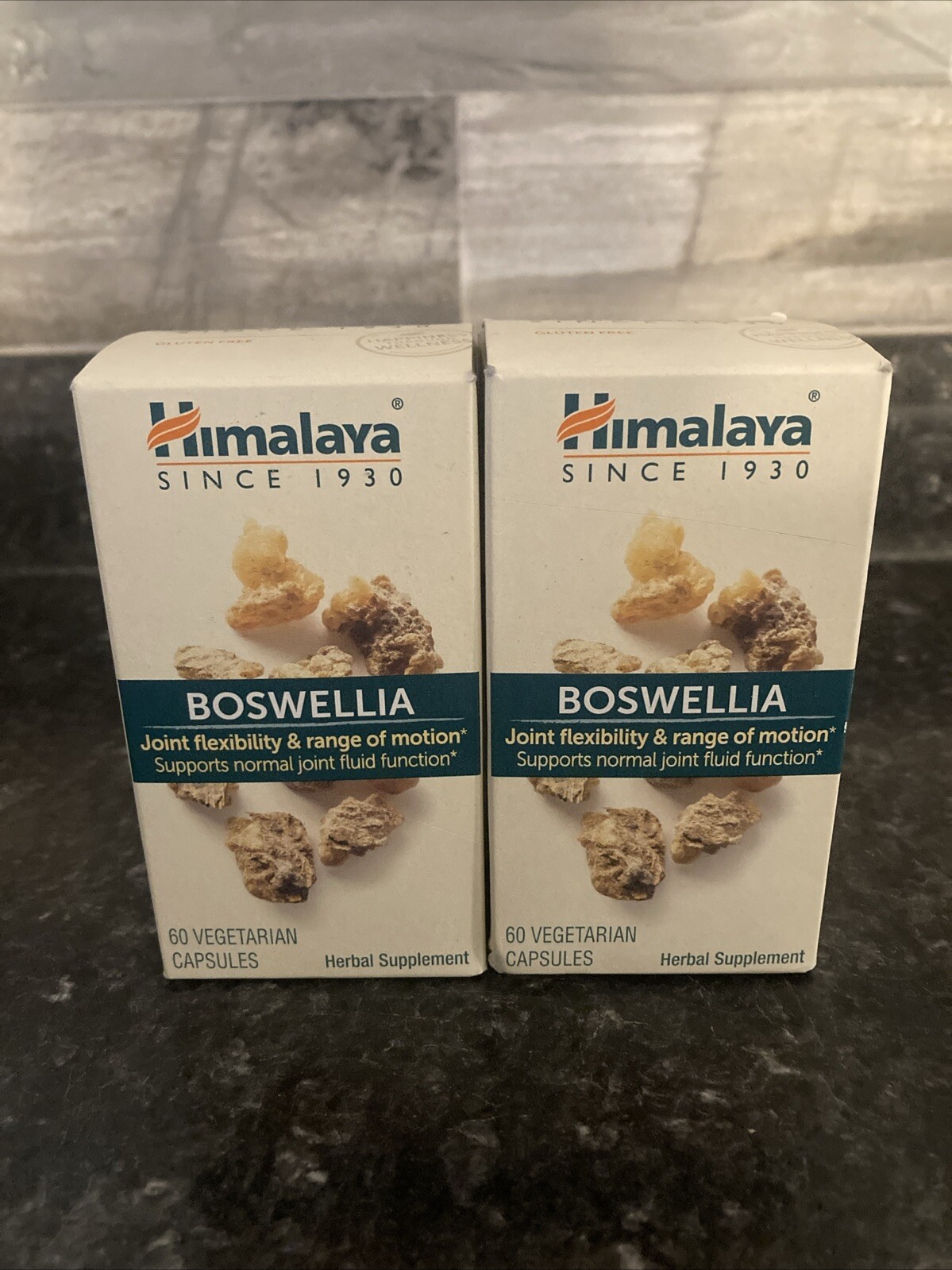 LOT OF 2 Himalaya Boswellia 60 Vegetarian Capsules, Gluten-Free, Exp 06/25