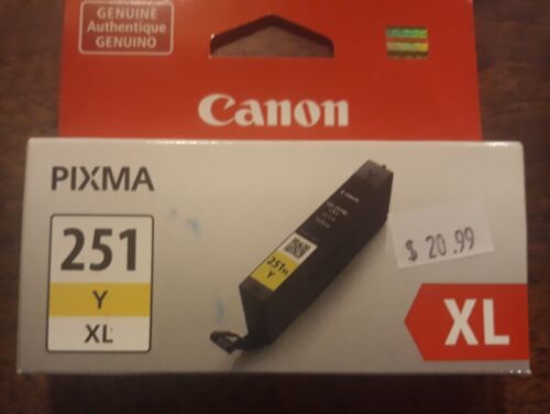 2 ๐ Canon CLI-251 XL Yellow Ink ๐๏ธ Cartridge Sealed