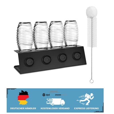 Bottle Holder for SodaStream   4 Bottles Stainless Steel Drip Rack with Remov...