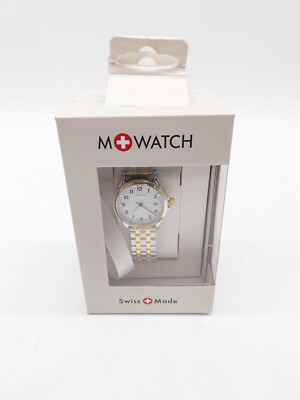 M+WATCH by Mondaine WRE.60210.SU Quarz Edelstahl Gold Silber 28mm #KT6432OÜ