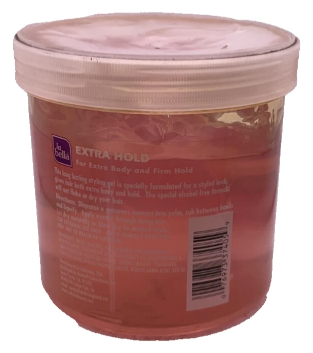 La Bella Styling Gel Extra Hold + Body Level 9 Pink Large Size 40 oz New - Image 3 of 3