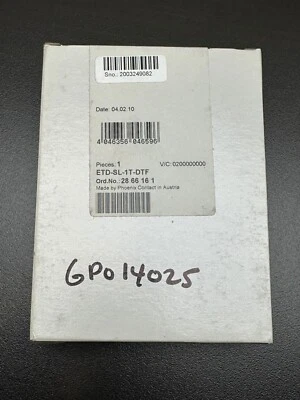 NEW Sealed Phoenix Contact Timer Relay - ETD-SL-1T-DTF - US SELLER