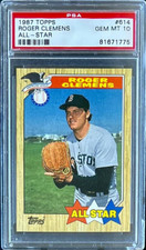 1987 TOPPS #614 ROGER CLEMENS PSA 10 GEM MT RED SOX ** AL ALL-STAR **