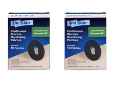 [2X] 2nd Skin Continuous Glucose Monitoring Patch 10-Pack Dexcom G6 [B51]
