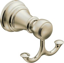 Moen YB8403NL Weymouth Double Robe Hook in Polished Nickel