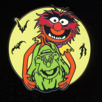 Halloween Muppets Booster Pumpkin Squash Glow in the Dark Animal Disney Pin