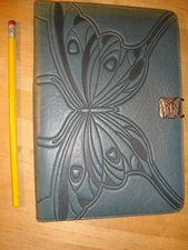 Oberon Design " Tablet/Kindle Cover,  8.5 x 6 inch -  Blue -Butterfly Design 
