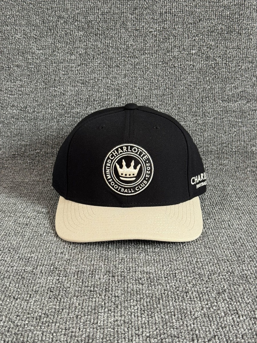 Mitchell & Ness Charlotte FC Snapback Hat Black Cream Curved Brim