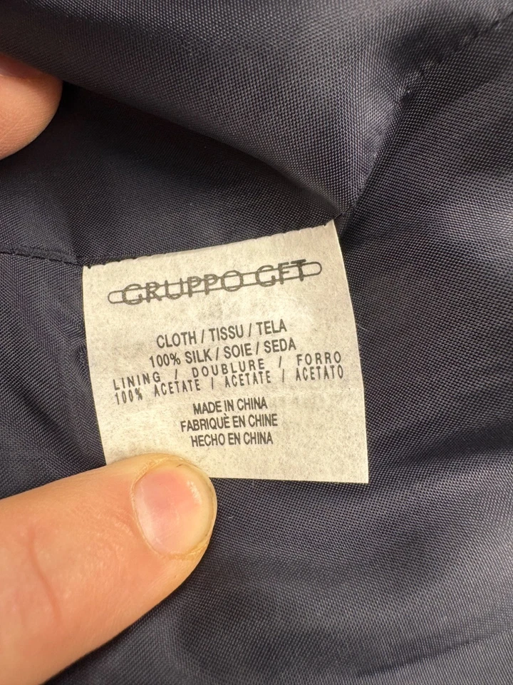 Pantalones Emanuel Ungaro Mujer 8/42 Liberte Azul Marino Seda Plisado Carrera Pantalones Foto 4 de 4