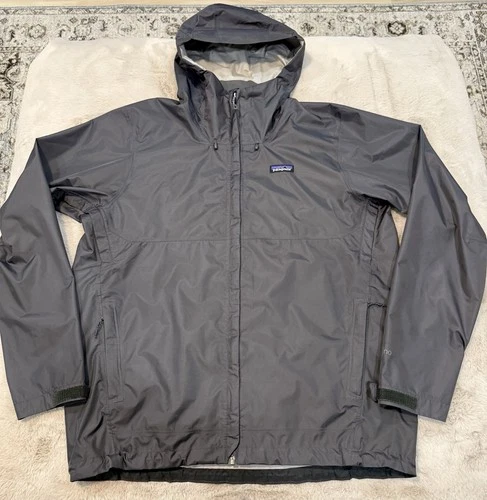 Patagonia Men's Torrentshell 3L Rain Jacket Large Gray Full Zip Great Condition! - product listing photo