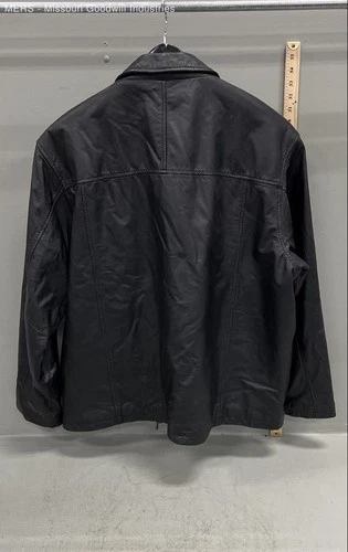 Knights Bridge Men's Black Genuine Leather Quilted Lined Jacket Sz XXL image 2