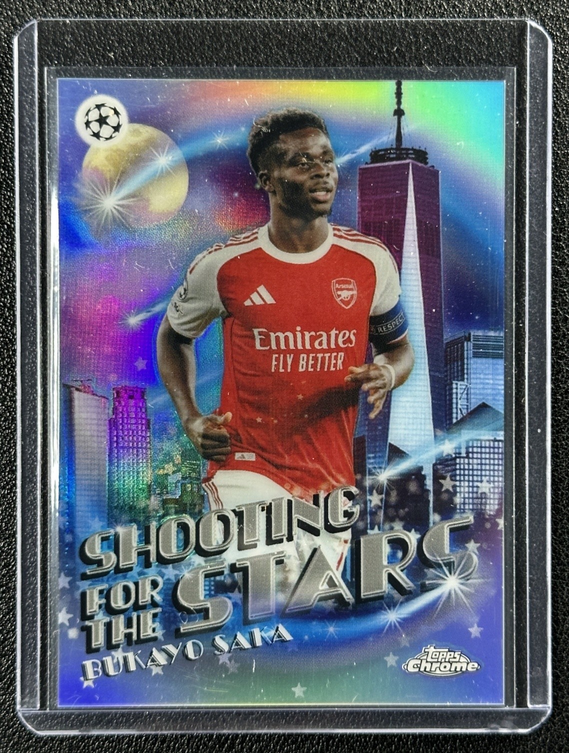 BUKAYO SAKA 2025-26 TOPPS CHROME UCC SHOOTING FOR THE STARS FANATICS FEST