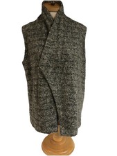 Chico  s 2 open Sweater Vest Neutral Shades Chicos L 12/14 Cotton Blend