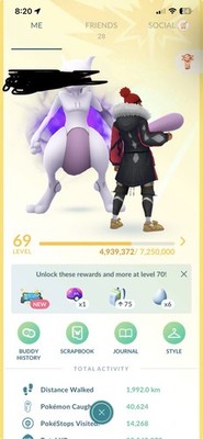 Pokémon Go LVL 69 LEGENDS MONS ACCOUNT