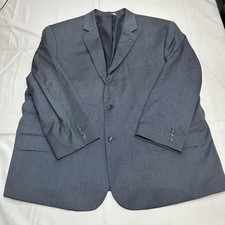 Oak Hill Suit Jacket Mens 54R Gray Check Classic Fit 2 Button Lined Business