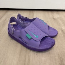 Nike Sunray Adjustable 5 Little Girl Sandals Size US 3Y Violet Grape AJ9076-500