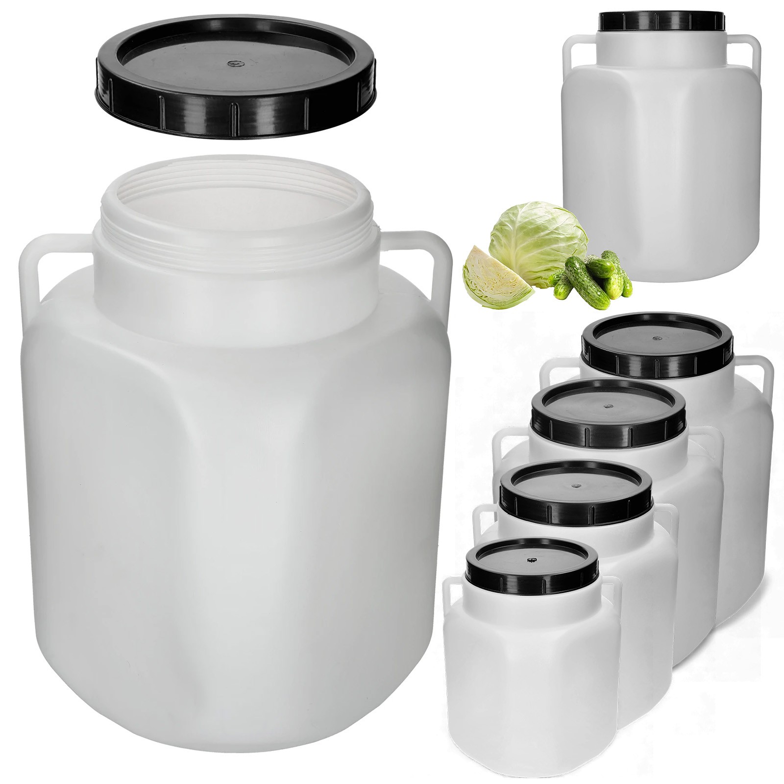 Weithalsfass 20-50L Lebensmittelecht Futtertonne Regentonne Schraubdeckel