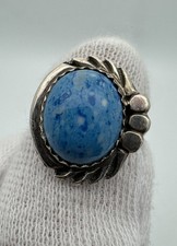 Vintage Native American Denim Lapis Lazuli Sterling Silver Ring