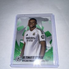Topps UEFA Ultimate Stage Kylian Mbappé Real Madrid Green /99 Soccer Card