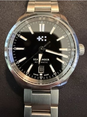 CHRISTOPHER WARD C63 SEALANDER 2026 AUTO 39mm BLACK DIAL on BADER BRACELET 