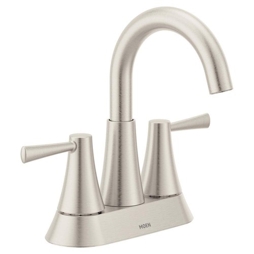 MOEN 84022SRN Ronan 4 in. 2-Handle Bathroom Faucet in Spot Resist Brushed Nickel