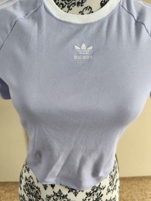 Damenshirt Adidas M flieder  violett neu BabyT Croop Fitness Shirt  kurzarm