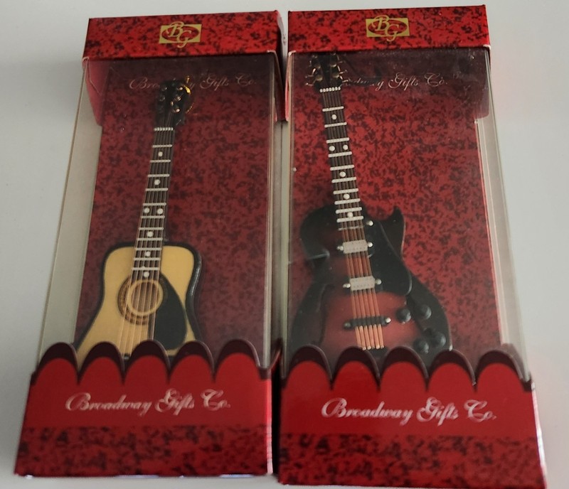 Two Guitar Christmas Tree Ornaments Broadway Gifts Co