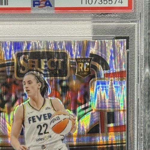 Caitlin Clark RC Silver Flash Prizm PSA 10 2024 Select WNBA Premier Level #72 view 3