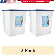 Plastic Dog Food Storage Container W/ Locking Lid Bug Moisture Resistant New