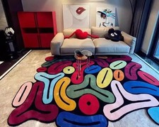 Irregular Shape Multicolor Hand Tufted Rug Designer Carpet Customized Rug Decor