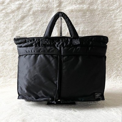 YOSHIDA PORTER Tanker Aktentasche Schwarz Nylon Businesstasche Gebraucht Japan