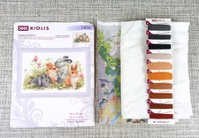 Riolis FUNNY RABBITS Cross Stitch Kit 1416 *Partial Kit*