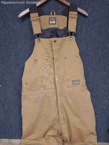 Schmidt Men's Tan Insulated Duck Canvas Bib Coveralls Overalls Sz 2XL