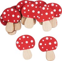 Vbs Streuteile Fliegenpilz 12 StüCk 2.7X3.5 Cm Deko Basteln Pilz Streudeko