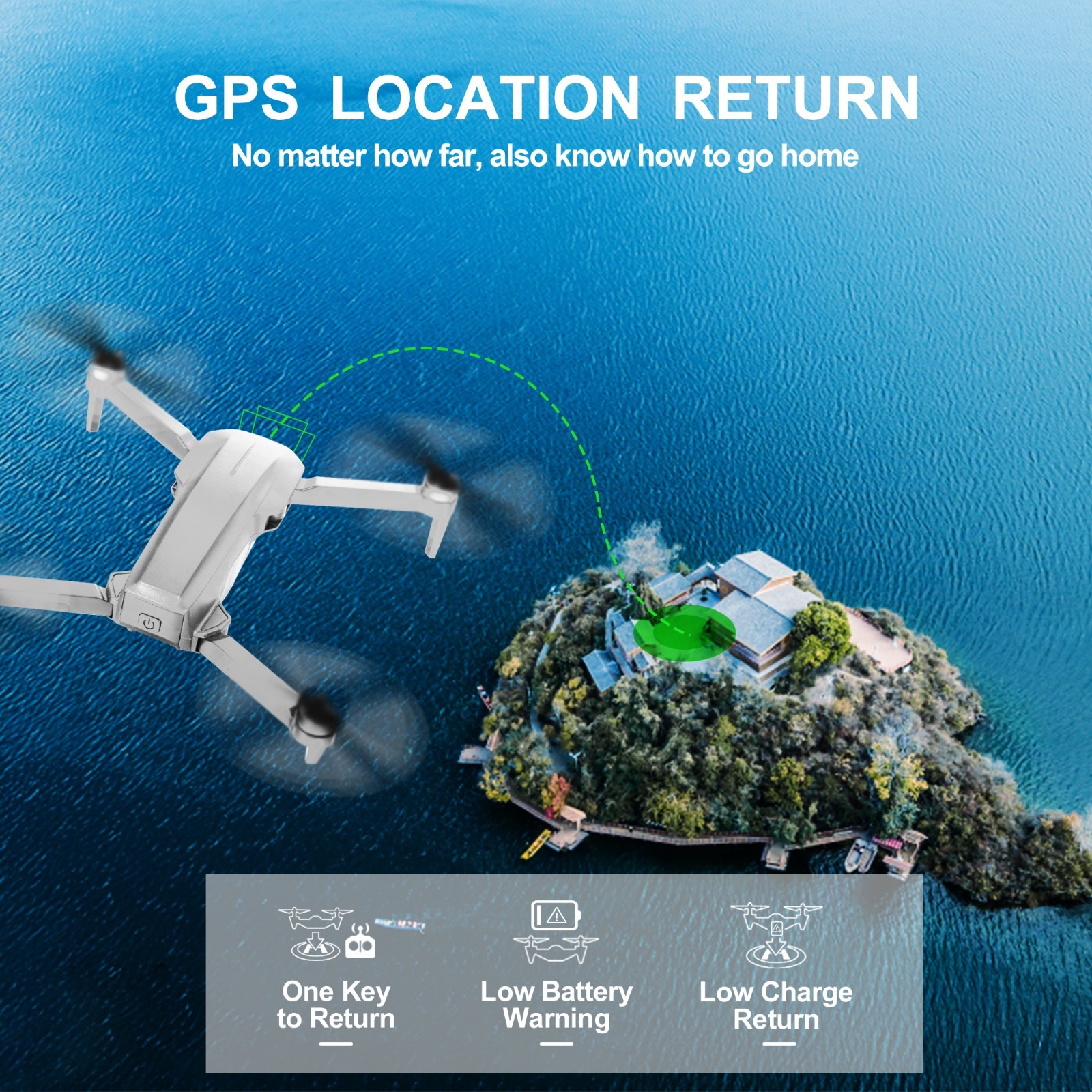 GPS Drone 4K Camera 50Mins Flight  249g 3800ft FPV Brushless  Foldable Beginner