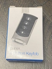 Brand New Interlogix TX-E101 Four Button Chrome Wireless Keyfob