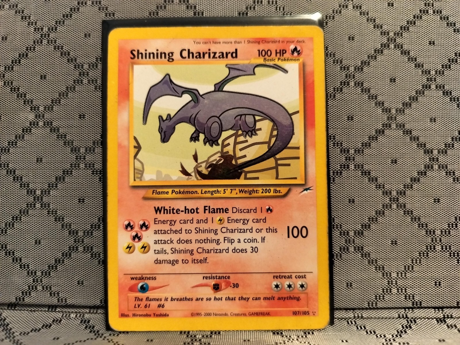 Pokémon TCG Shining Charizard Neo Destiny Holo Card 107/105 Secret Rare