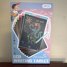 LCD Writing Tablet 10 Inch 2 Pack Click to Erase Writing Tablet
