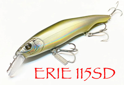 NISHINE LURE WORKS Erie 115SD Wobbler/JErkbait/Twitchbait JDM Tackle Zanderköder