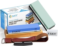 S SATC Knife Sharpening Stone Whetstone 4 Side Grit 400/1000 3000/8000 Stone Kni