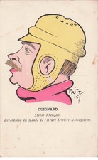 illustrateur PRITT  GUIGNARD   stayer français recordman du monde  (caricatur