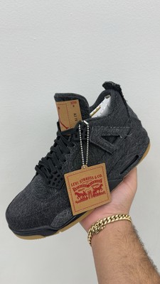 Jordan 4 Levis Black (levis tag)