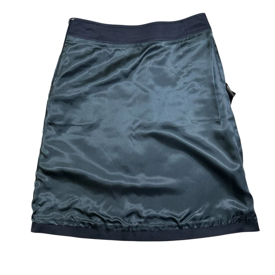 Falda lápiz náutica CH Carolina Herrera en azul marino botones frontales talla 8 Foto 3 de 4